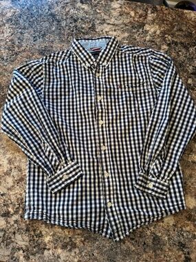 Tommy Hilfiger Navy & White Gingham Button-Down Shirt